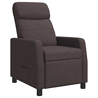 vidaXL Recliner Mörkbrun Tyg