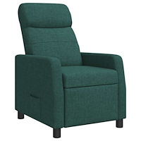 vidaXL Recliner Mörkgrön Tyg