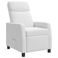 vidaXL Recliner Vit Tyg
