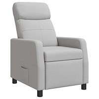 vidaXL Recliner Moln Grå Tyg