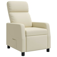 vidaXL Recliner Gräddvit Konstläder