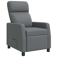 vidaXL Recliner Grå Konstläder