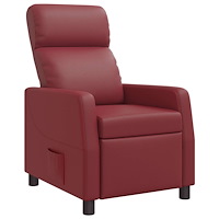 vidaXL Recliner Vinröd Konstläder