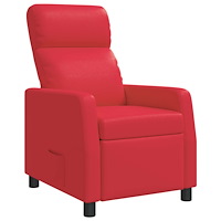 vidaXL Recliner Röd Konstläder