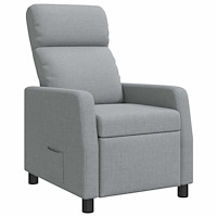 vidaXL Recliner Ljusgrå Tyg