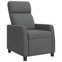 vidaXL Recliner Mörkgrå Tyg