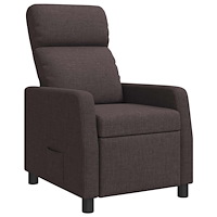 vidaXL Recliner Mörkbrun Tyg