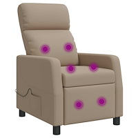 vidaXL Massagefåtölj Cappuccino Konstläder