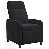 vidaXL Recliner Svart Sammet (V)