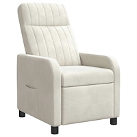 vidaXL Recliner Gräddvit Sammet (V)