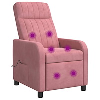 vidaXL Massagefåtölj Rosa Sammet (V)