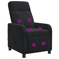 vidaXL Massagefåtölj Svart Sammet (V)