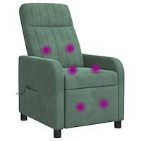 vidaXL Massagefåtölj Havgrön Sammet (V)