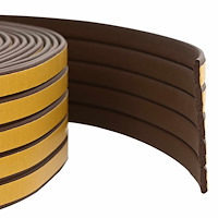 vidaXL Självhäftande fönsterförsegling Brun 9 x 3 mm 25 m EPDM-skum