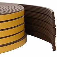 vidaXL Självhäftande fönsterförsegling Brun 8 x 3 mm 12 m EPDM-skum