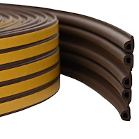 vidaXL Självhäftande fönsterförsegling Brun 9 x 6 mm 50 m EPDM-skum