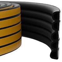vidaXL Självhäftande fönsterförsegling Svart 12 x 10 mm 100 m