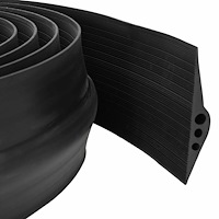 vidaXL Garagegolvförsegling Svart 112 x 20 mm 3,5 m EPDM-gummi