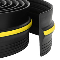 vidaXL Garagegolvförsegling Svart och Gul 12 x 90 mm 2 m PVC