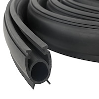 vidaXL Garageporttätning Svart 41 x 33 mm 4,5 m PVC
