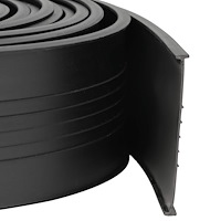 vidaXL Garageporttätning Svart 70 x 6 mm 3,5 m PVC