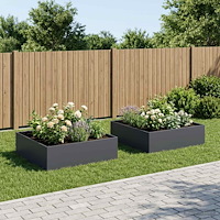 vidaXL Trädgårdsplanterare 2 st Antracit 100 x 100 x 30 cm