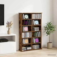 vidaXL CD Skåp Rökt ek 60 x 17 x 92 cm Konstruerat trä