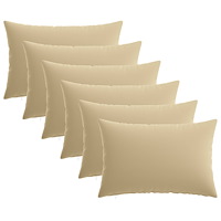 vidaXL Kuddöverdrag 6 st HEERLEN Beige 30 x 50 cm Polyester