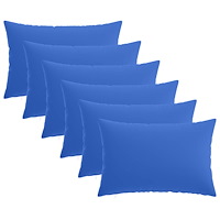 vidaXL Kuddöverdrag 6 st HEERLEN Kungsblå 30 x 50 cm Polyester