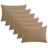 vidaXL Kuddöverdrag 6 st HEERLEN Taupe 30 x 50 cm Polyester