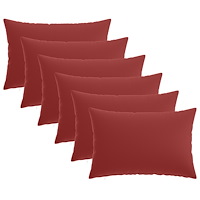 vidaXL Kuddöverdrag 6 st HEERLEN Vinröd 30 x 50 cm Polyester