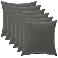 vidaXL Kuddöverdrag 6 st HEERLEN Antracit 35 x 35 cm Polyester