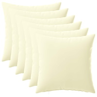 vidaXL Kuddöverdrag 6 st HEERLEN Gräddvit 35 x 35 cm Polyester