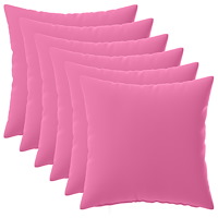 vidaXL Kuddöverdrag 6 st HEERLEN Rosa 35 x 35 cm Polyester