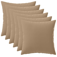vidaXL Kuddöverdrag 6 st HEERLEN Taupe 35 x 35 cm Polyester