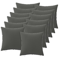 vidaXL Kuddöverdrag 12 st HEERLEN Antracit 40 x 40 cm Polyester