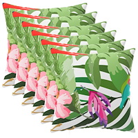 vidaXL Kuddöverdrag 6 st HEERLEN Svart 40 x 40 cm Polyester