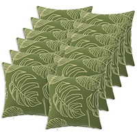 vidaXL Kuddöverdrag 12 st HEERLEN Bladdesign 40 x 40 cm Polyester