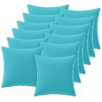 vidaXL Kuddöverdrag 12 st HEERLEN Turkos 40 x 40 cm Polyester