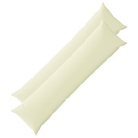 vidaXL Kuddöverdrag 2 st HEERLEN Gräddvit 40 x 145 cm Polyester