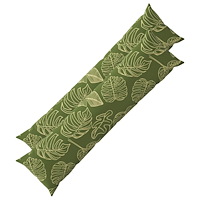 vidaXL Kuddöverdrag 2 st HEERLEN Bladdesign 40 x 145 cm Polyester