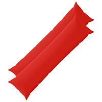 vidaXL Kuddöverdrag 2 st HEERLEN Röd 40 x 145 cm Polyester