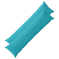 vidaXL Kuddöverdrag 2 st HEERLEN Turkos 40 x 145 cm Polyester