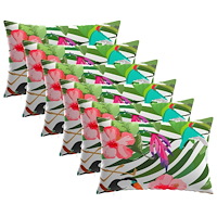 vidaXL Kuddöverdrag 6 st HEERLEN Svart 40 x 60 cm Polyester