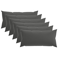 vidaXL Kuddöverdrag 6 st HEERLEN Antracit 40 x 70 cm Polyester