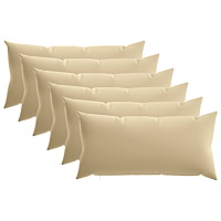 vidaXL Kuddöverdrag 6 st HEERLEN Beige 40 x 70 cm Polyester