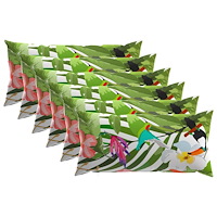 vidaXL Kuddöverdrag 6 st HEERLEN Svart 40 x 70 cm Polyester