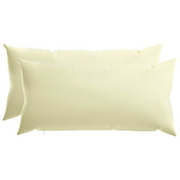 vidaXL Kuddöverdrag 2 st HEERLEN Gräddvit 40 x 70 cm Polyester