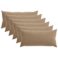 vidaXL Kuddöverdrag 6 st HEERLEN Taupe 40 x 70 cm Polyester