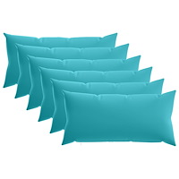 vidaXL Kuddöverdrag 6 st HEERLEN Turkos 40 x 70 cm Polyester